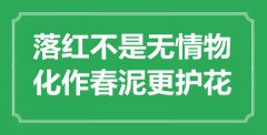 “落紅不是無(wú)情物，化作春泥更護(hù)花”是什么意思_出處是哪里